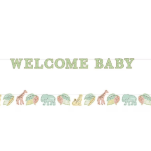 "Safari Baby" Welcome Baby Banner Set