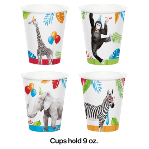 Alternative view of Paper Cups "Party Animals" 8PCS