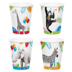 Paper Cups "Party Animals" 8PCS