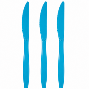 Turquoise Plastic Knives 24/pack