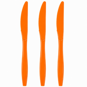 Orange Plastic Knives 50/pack