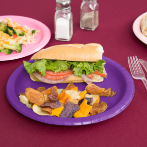 Alternative view of Paper Plates "Amethyst" 24PCS