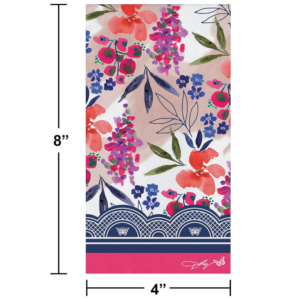 Alternative view of Celebrate Floral Tissue Long Napkins