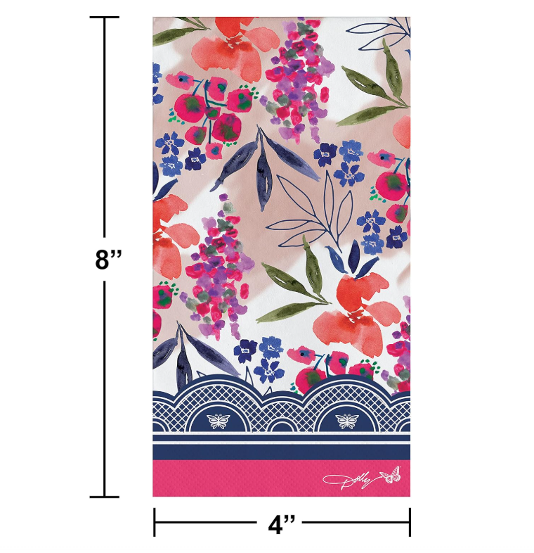 Celebrate Floral Tissue Long Napkins - Image 2