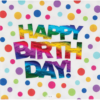 Rainbow Foil Birthday Tissue Napkins