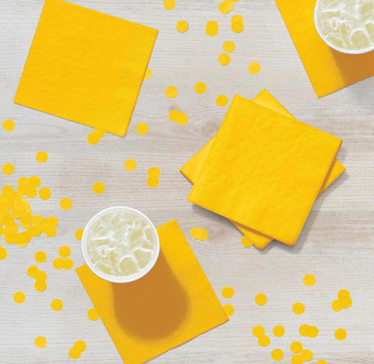 School Bus Yellow Tissue Napkins - Image 2