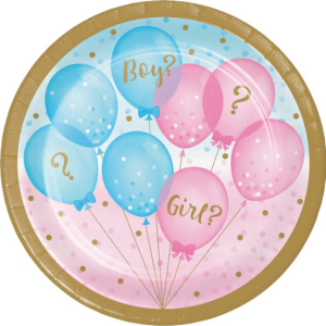 Paper Plates "Gender Reveal" 8PCS